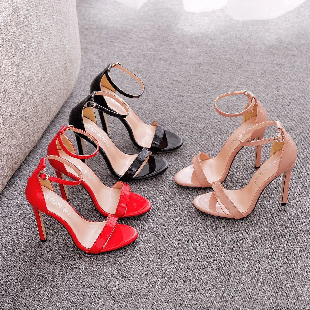 2026 spring Fashion Large Size 11cm Woman Sexy Dance Shoes Sandals Women Shoe Summer High Heels Stiletto Elegant Party Shoe